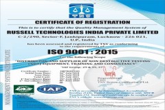 ISO Certified Company  9001 : 2015 (QMS)