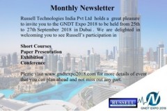 GNDT EXPO Dubai Conference in September 2018